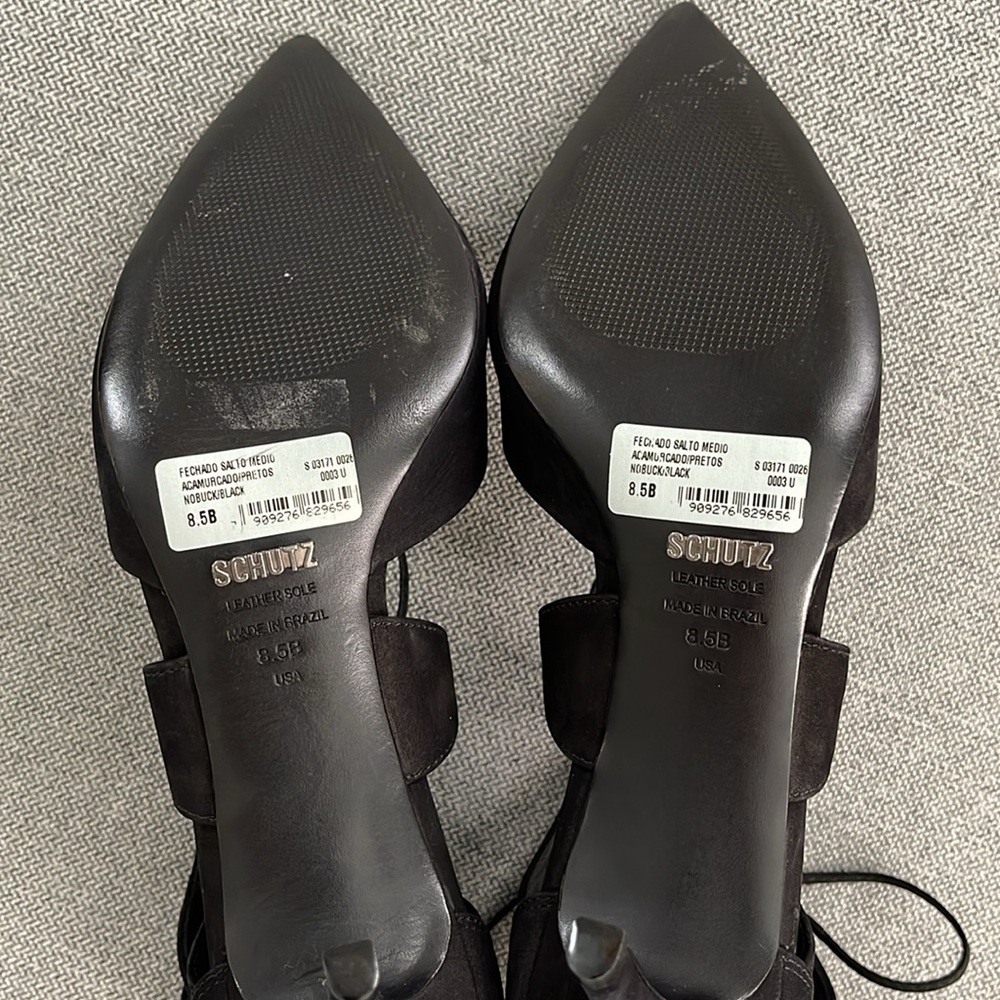 Schutz Suede Lace Up Heels - Picture 6 of 10